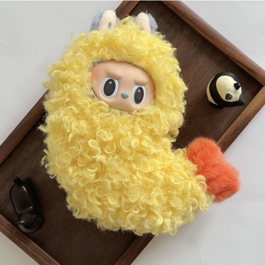 Labubu "Fried Shrimp Tianluofu" baby clothes generation standing vinyl doll pendant replacement accessories