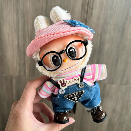 labubu doll clothes vinyl blind box sit party1.2.3 generation universal clothing accessories set