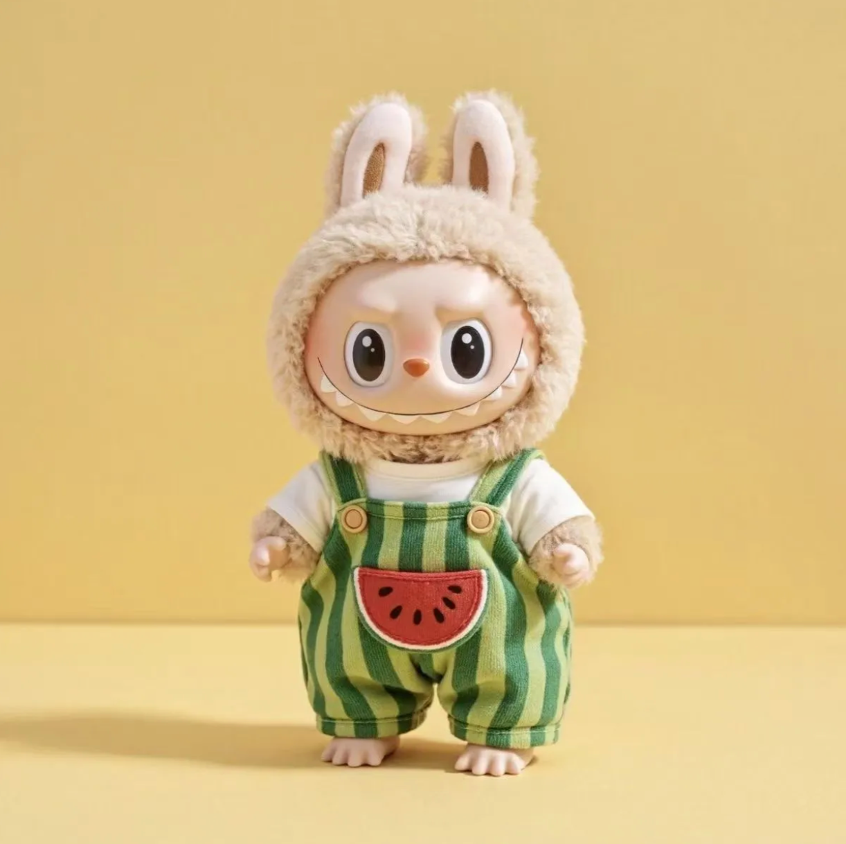 "Cool Watermelon" labubu new dress-up clothes set 123rd generation overalls glasses