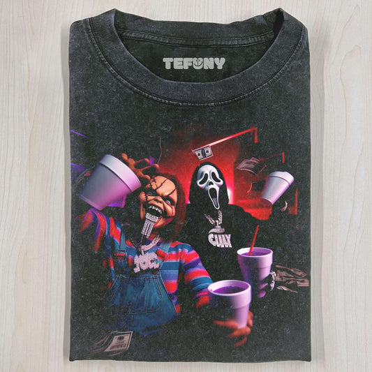 CHUCKY JOKER & SCREAM T-SHIRT